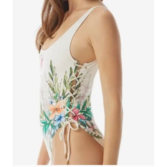 Vince Camuto Pacific Grove Lace-Up One-Piece 14 New with tags - Picture 4 of 4